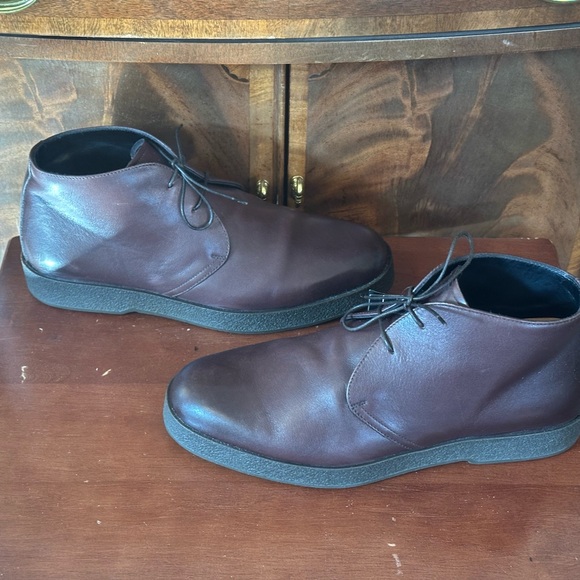 Ermenegildo Zegna Leather Lace Up Derby Dress Shoes - Picture 5 of 11